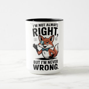 "I'm Not Always Right, But I'm Never Wrong" Mug