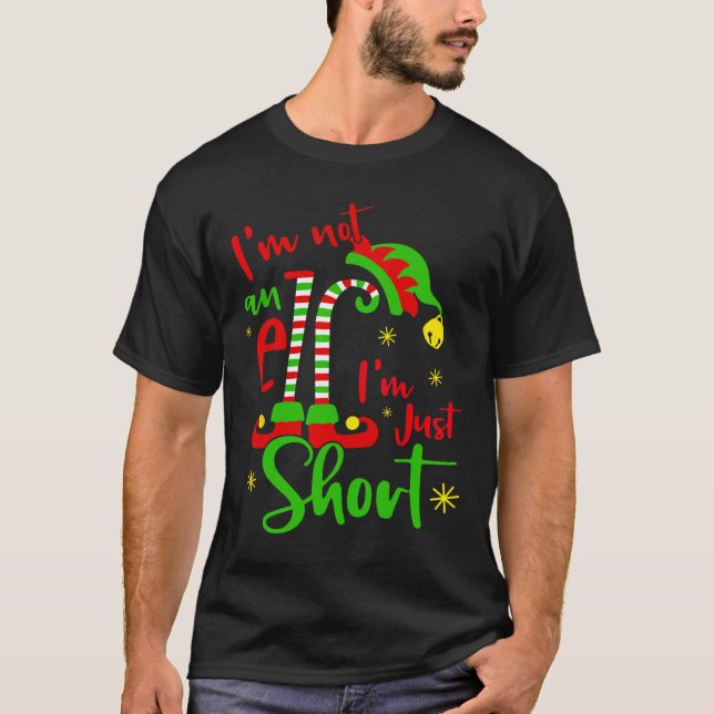 Im Not An Elf Family Christmas Pjs Matching Men Wo T-Shirt (Front)