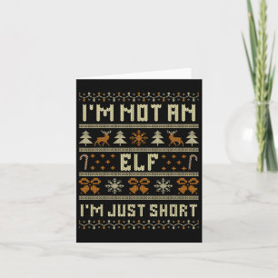 I'm Not An Elf Im Just Short Funny Christmas Match Card