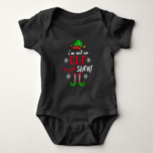 I'm not an Elf i'm just short funny christmas men Baby Bodysuit