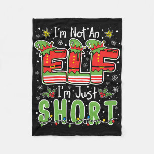 Im Not An Elf Just Short Funny Christmas Xmas Men Fleece Blanket