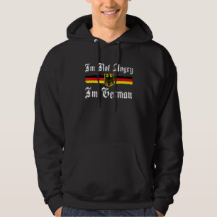 I'm Not Angry I'm German  Germany Flag Beer Hoodie