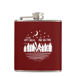 I'm Not Ant-Social I'm Pro-Solitude Hip Flask