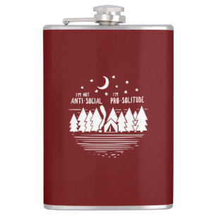 I'm Not Ant-Social I'm Pro-Solitude Hip Flask