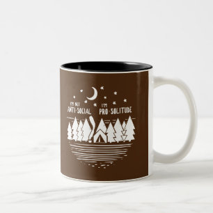 I'm Not Ant-Social I'm Pro-Solitude Two-Tone Coffee Mug
