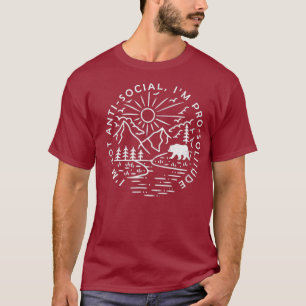 Im Not Anti-Social Im Pro-Solitude Funny Hiking T-Shirt