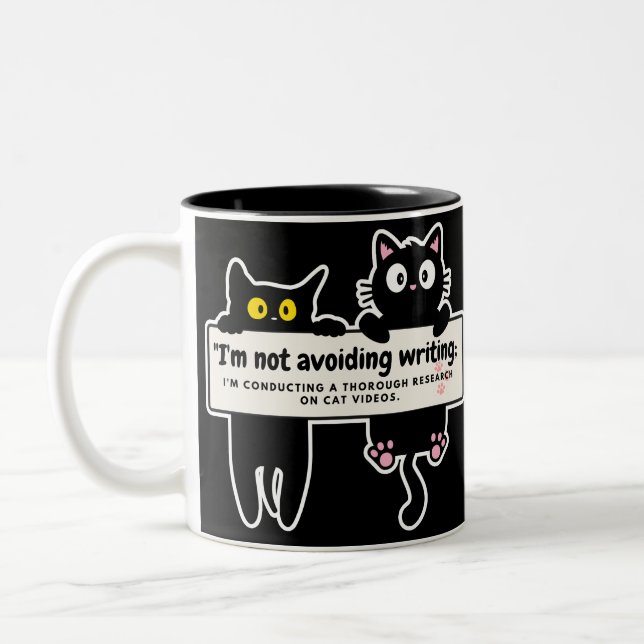 I'm not avoiding writing: Writer's Comic Strip Two-Tone Coffee Mug (Left)