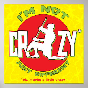 I'm Not Crazy, Lacrosse Goalie Poster