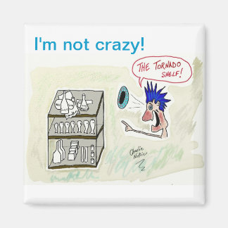 "I'm not crazy" Square Refrigerator Magnet