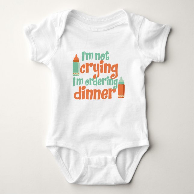 I'm Not Crying Baby Jersey Bodysuit (Front)