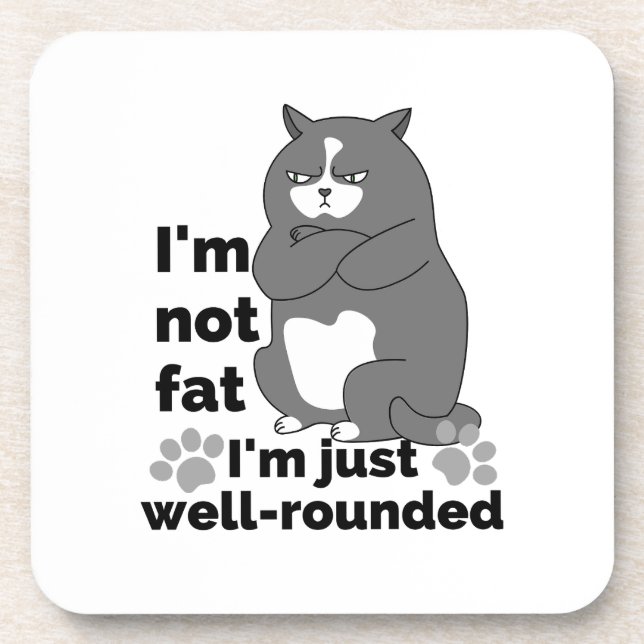 I'm not fat, I'm just well rounded.w Coaster (Front)