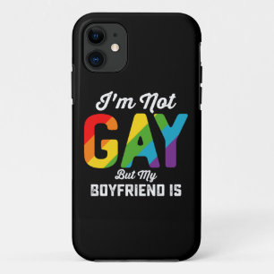 I'm Not Gay But My Boyfriend Is Funny LGBTQ Pride iPhone 11 Case