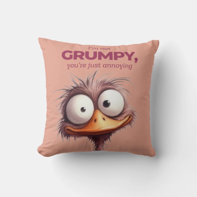 I'm Not Grumpy Pillow - Just Resting Sass (Front)