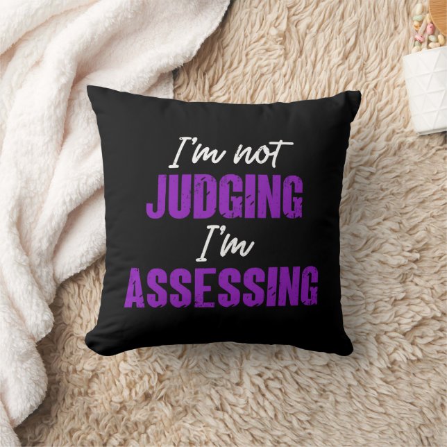 I'm Not Judging I'm Assessing, Funny Social Worker Cushion (Blanket)