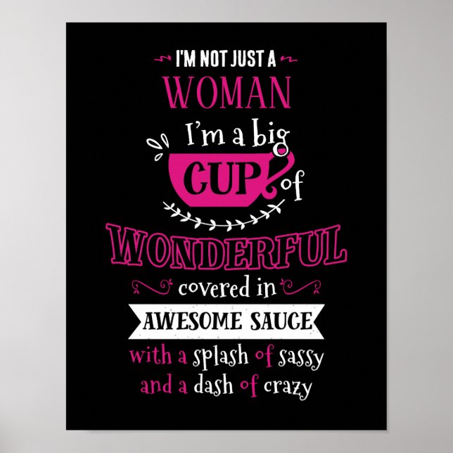 I'm Not Just a Personalised Typography Poster (Front)