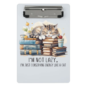 I'm Not Lazy Cute Cat Mini Clipboard