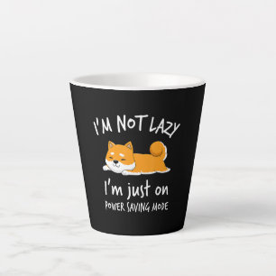 Im not lazy Im Just In Lazy Mode   Shiba Dog Gift Latte Mug