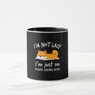 Im not lazy Im Just In Lazy Mode   Shiba Dog Gift Mug
