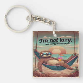I'm Not Lazy, I'm On Energy Saving Mode Graphic Key Ring