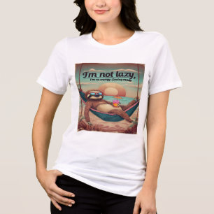 I'm Not Lazy, I'm On Energy Saving Mode Graphic Tri-Blend Shirt