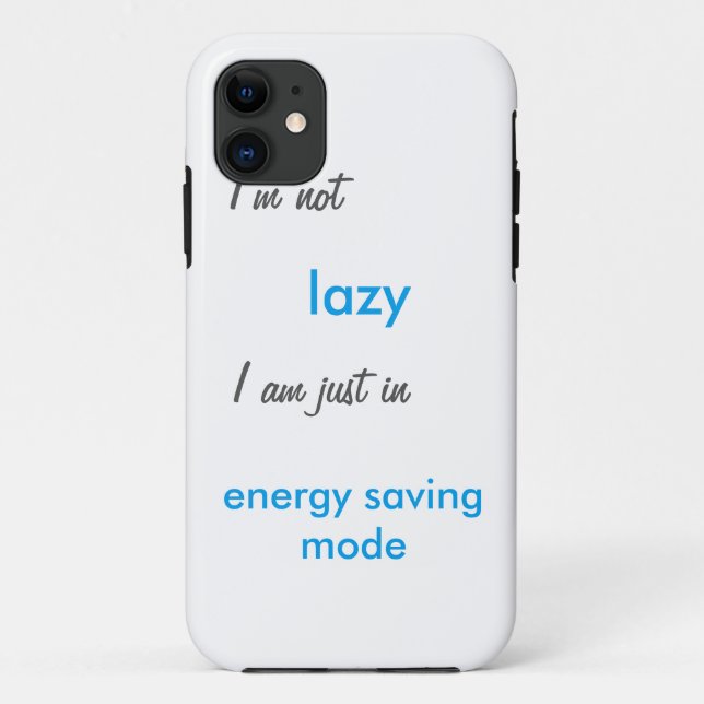 I'm not lazy-phone case (Back)