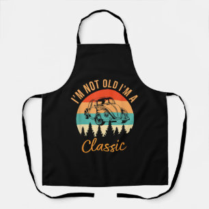I'm Not Old I'm Classic Car Retro Vintage Funny Ca Apron