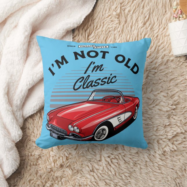 I'm not Old I'm Classic! Corvette 1961 Cushion (Blanket)