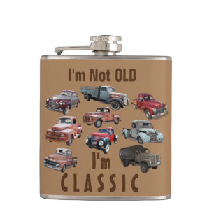 I'm Not Old, I'm CLASSIC Old Vehicles Men's Gift Hip Flask