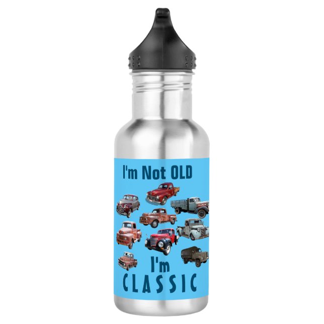 I'm Not Old, I'm CLASSIC Old Vehicles Water Bottle (Right)