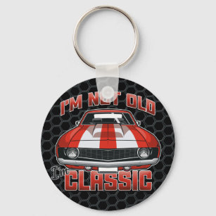 I'm Not Old I'm Classic - Retro Red Muscle Car Key Ring