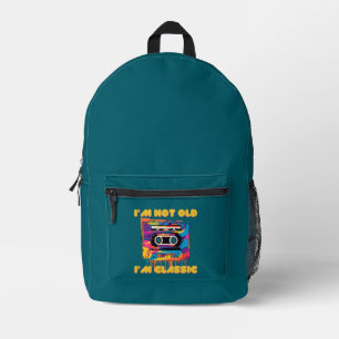 I'm not old, I'm Classic, wpap, cassette Printed Backpack