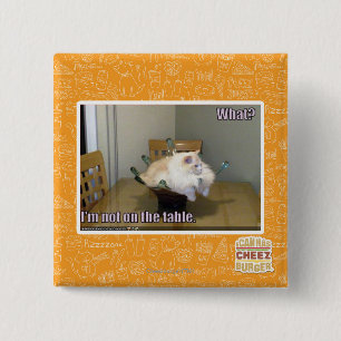 I'm not on the table 15 cm square badge