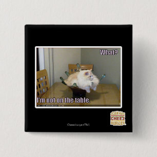 I'm not on the table 15 cm square badge