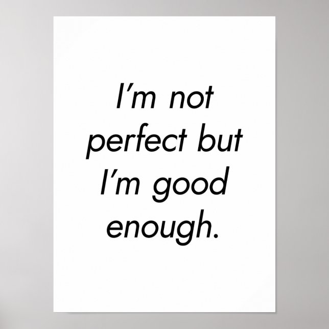 I'm Not Perfect Poster (Front)