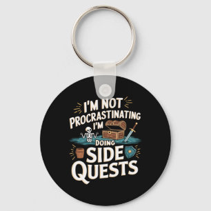 I'm Not Procrastinating Funny Side Quests Gamer 5  Key Ring