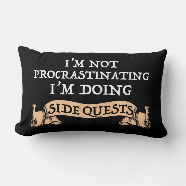 I'm Not Procrastinating - I'm Doing Side Quests Lumbar Cushion (Front)