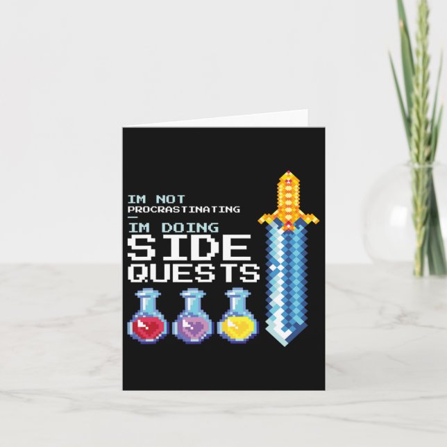 I'm Not Procrastinating I'm Doing Side Quests Mmog Card (Front)