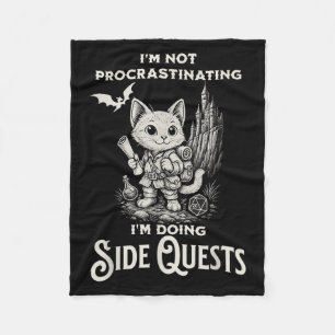 I'm Not Procrastinating I'm Doing Side Quests Rpg Fleece Blanket