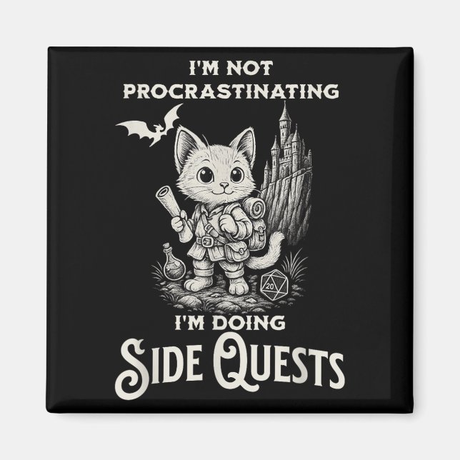 Im Not Procrastinating Im Doing Side Quests Rpg Ga Magnet (Front)