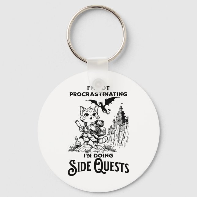 I'm Not Procrastinating I'm Doing Side Quests Rpg  Key Ring (Front)