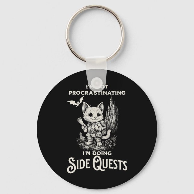 I'm Not Procrastinating I'm Doing Side Quests Rpg  Key Ring (Front)
