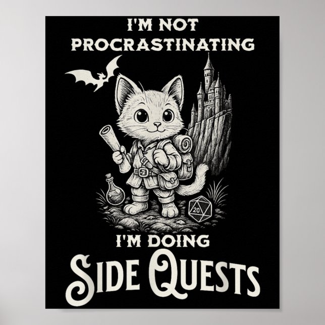 I'm Not Procrastinating I'm Doing Side Quests Rpg  Poster (Front)