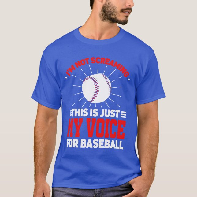Im Not Screaming Coaching Sports Coach Baseball fu T-Shirt (Front)