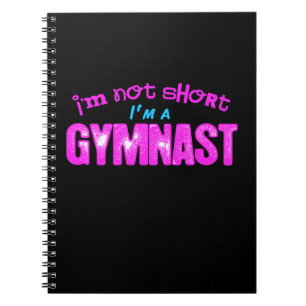 I'm Not Short, I'm a Gymnast Pink and Blue Notebook