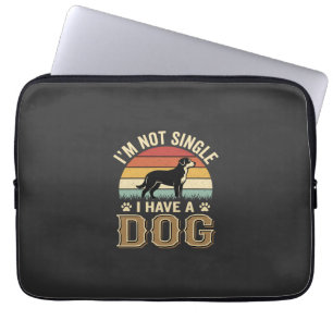 Im Not Single Dog Lover Vintage Laptop Sleeve