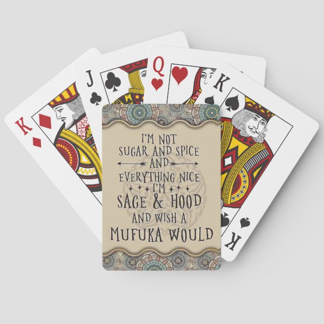 I'm Not Sugar and Spice Playing Cards (Back)