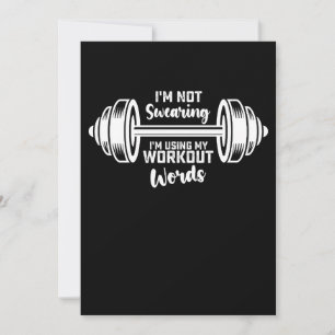 I'm Not Swearing I'm Using My Workout Words Invitation