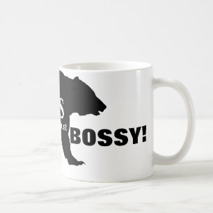 Im not the Boss Just Bossy Grizzly Bear Silhouette Coffee Mug