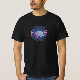 "I'm Not Weird, You're Simple" Funny Chameleon T-S T-Shirt