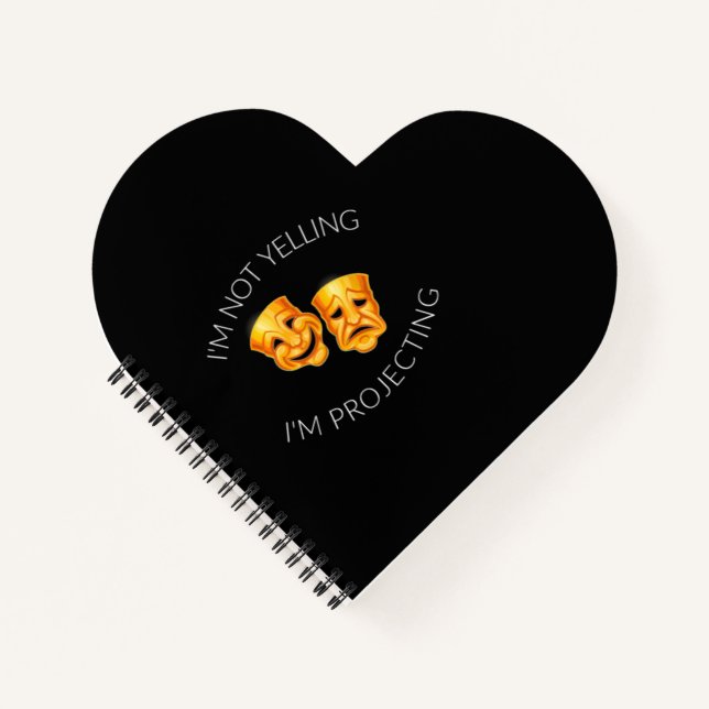 Im Not Yelling I'm Projecting Actress Actor Masks Notebook (Front)